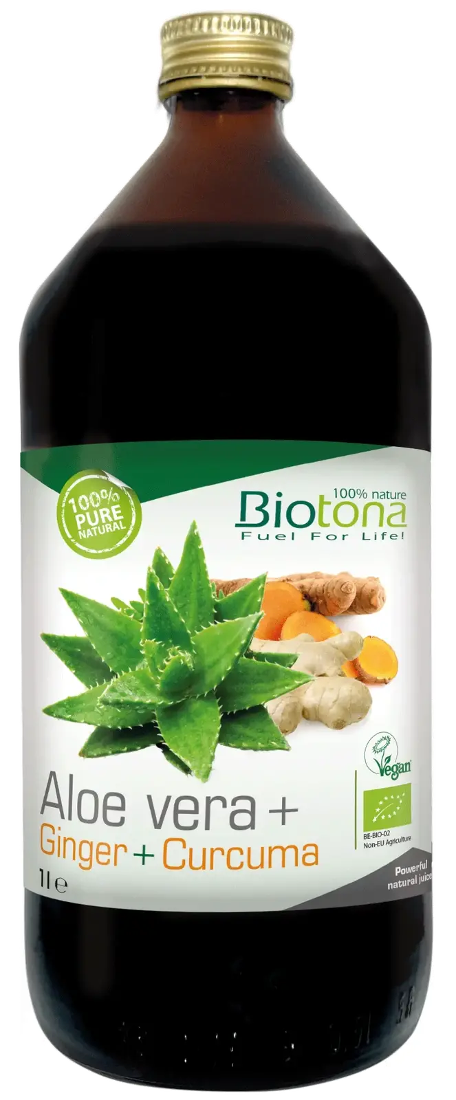Biotona organic aloe vera + turmeric + ginger 1000 ml - Nutra Best Europe
