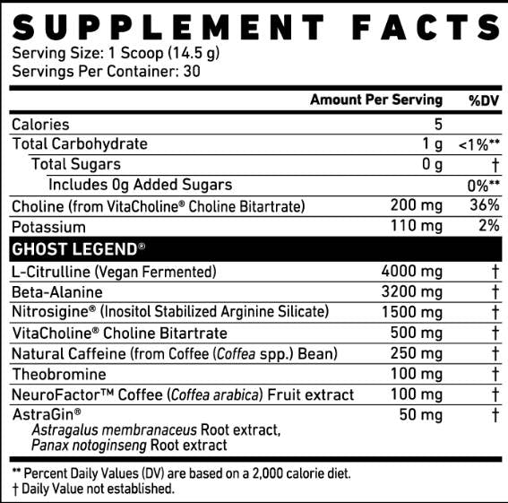 Legend V3 | Pre-Workout Formula - 420 grams - Nutra Best Europe