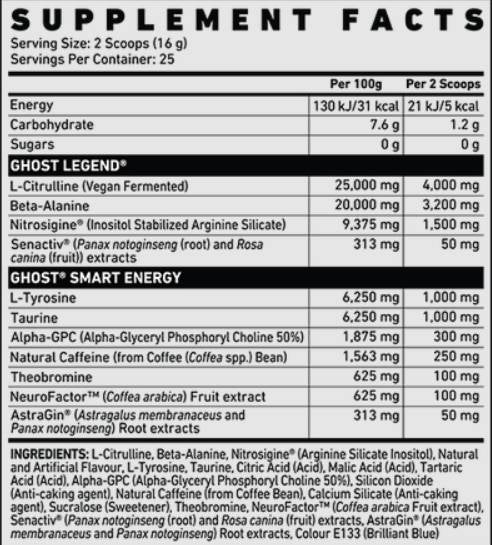 Legend V2 | Pre-Workout Formula 400 grams - Nutra Best Europe