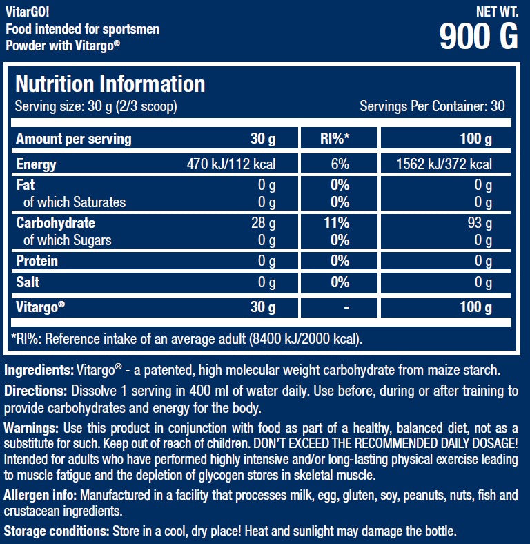 Vitargo 0.900 kg - Nutra Best Europe