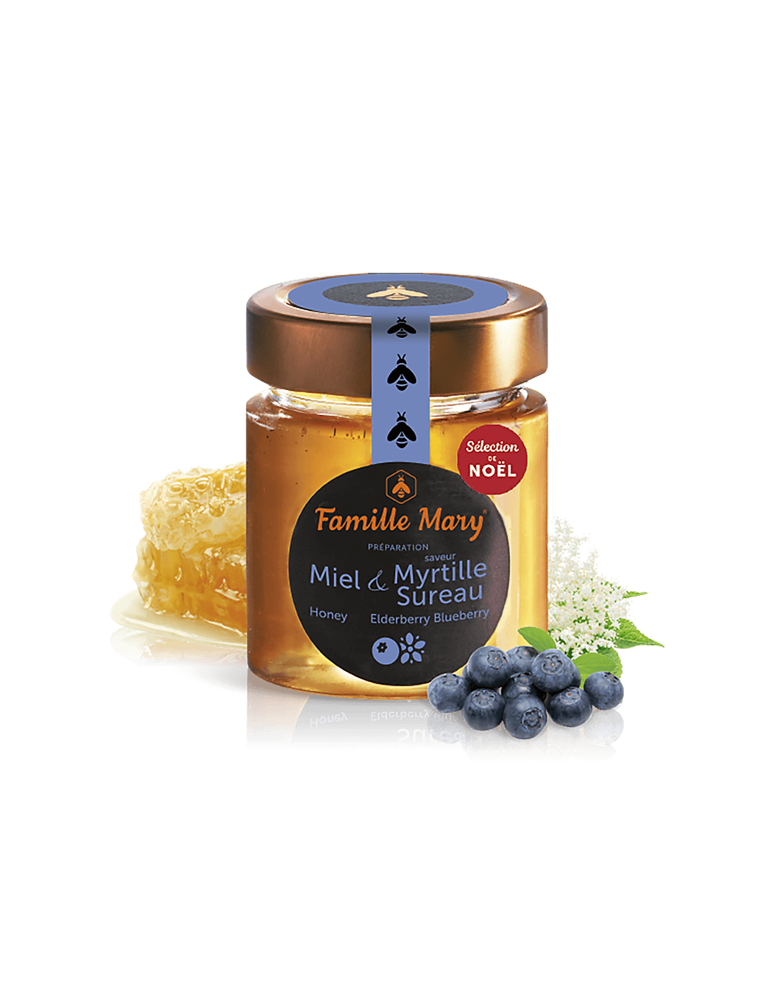 Áfonya és bodza aromájú akácméz, 170 g