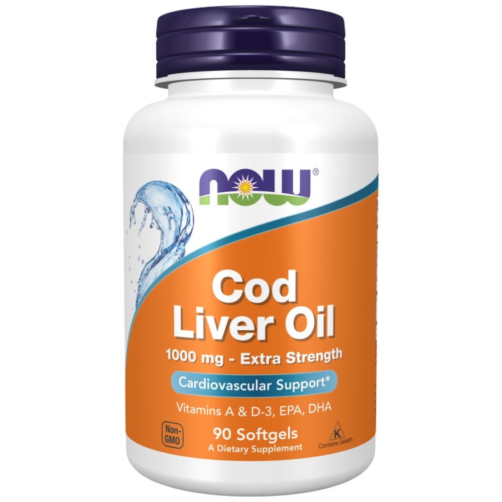Cod Liver Oil 1000 mg - 90 Gel capsules - Nutra Best Europe