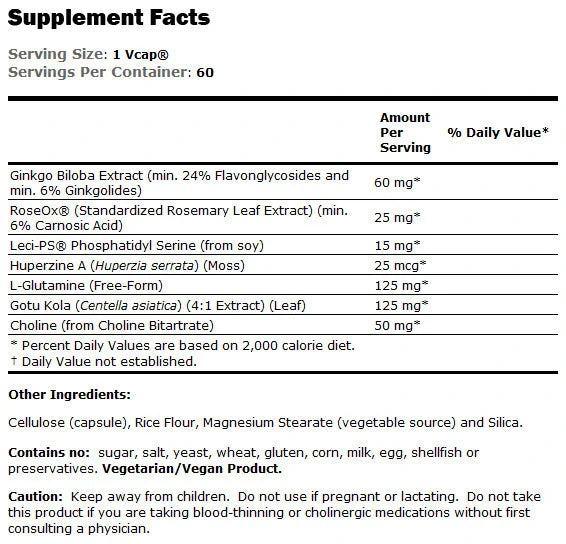 Brain Elevate - 60 capsules - Nutra Best Europe