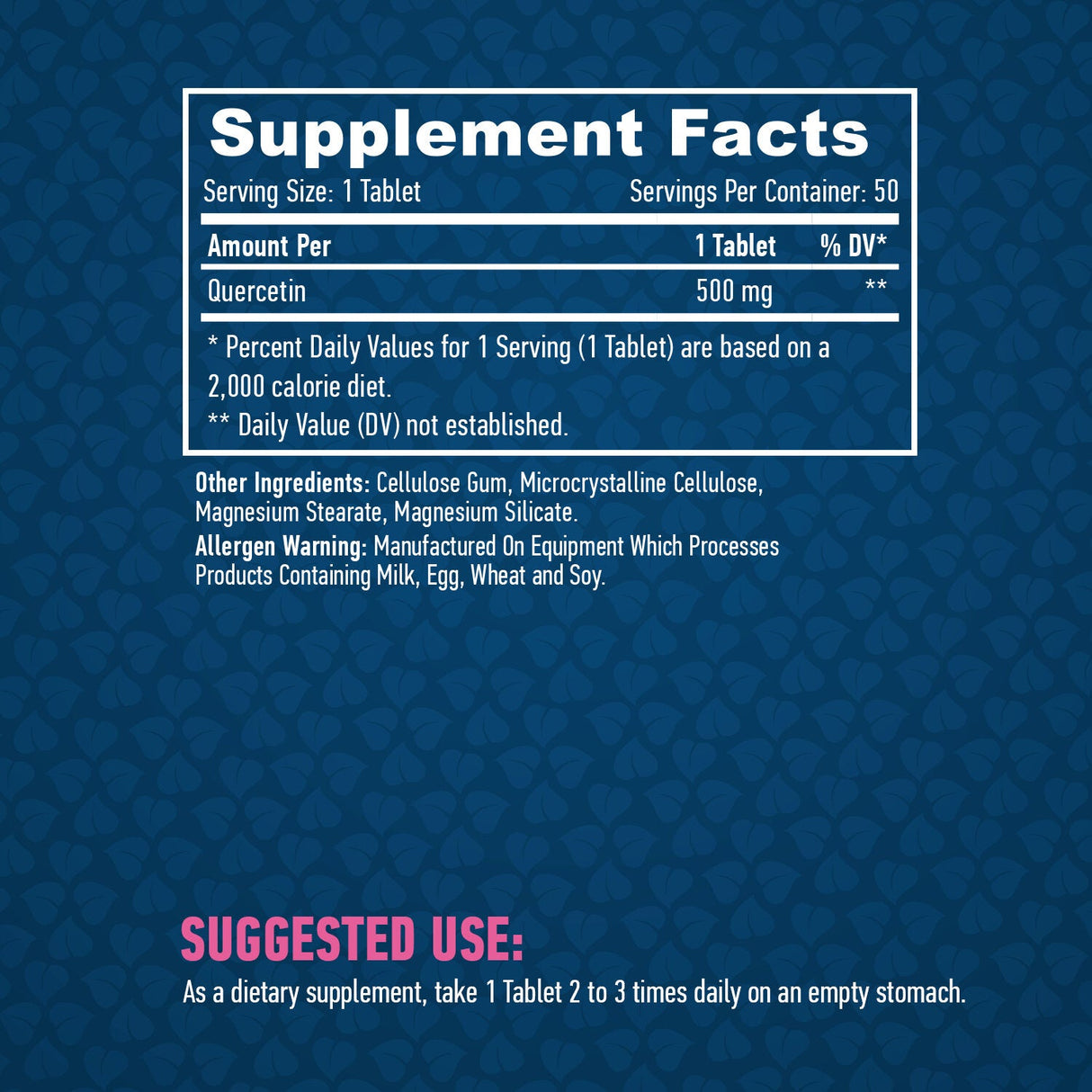 Quercetin 500 mg. / 50 Tabs. - Nutra Best Europe