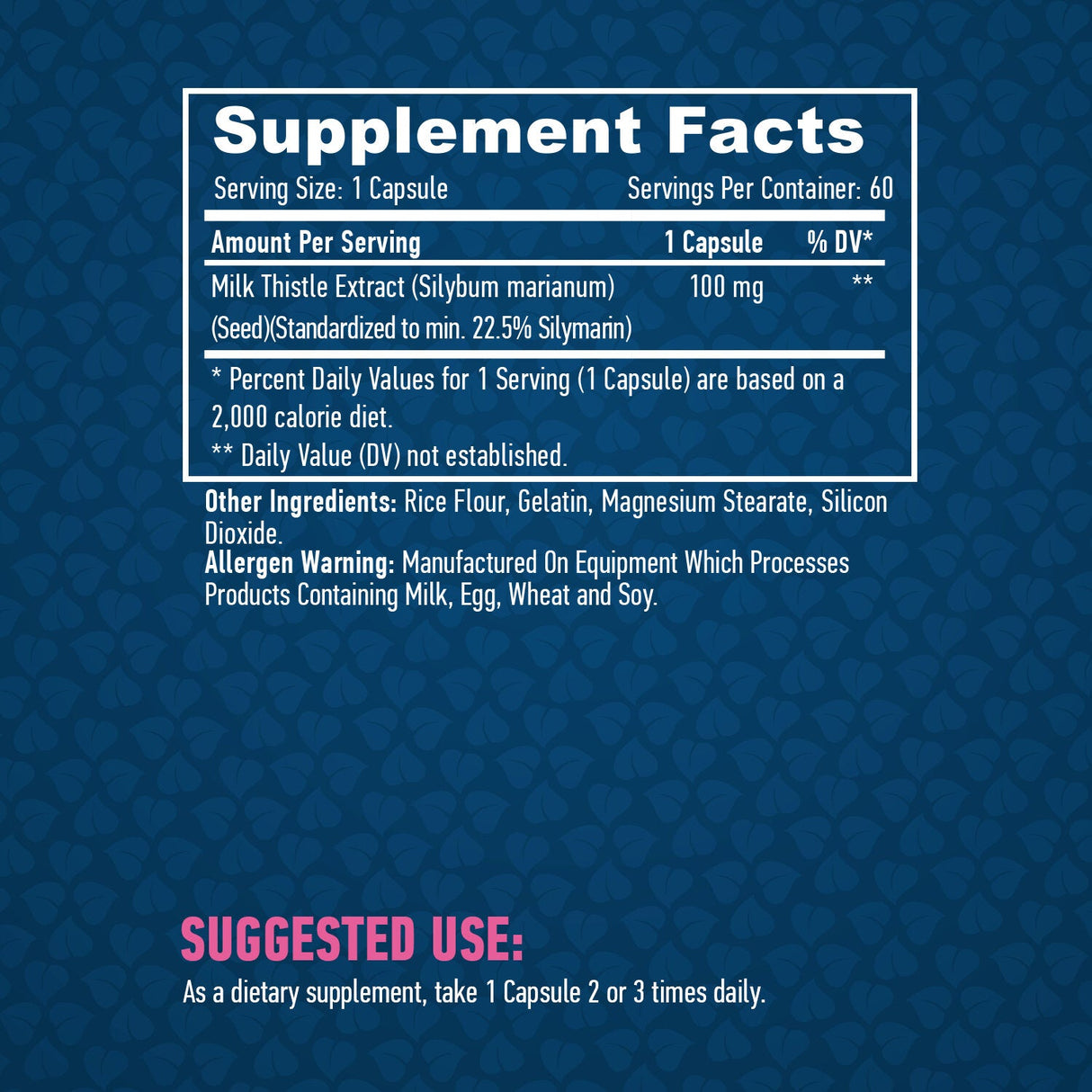 Milk Thistle 100mg. / 60 Vcaps. - Nutra Best Europe