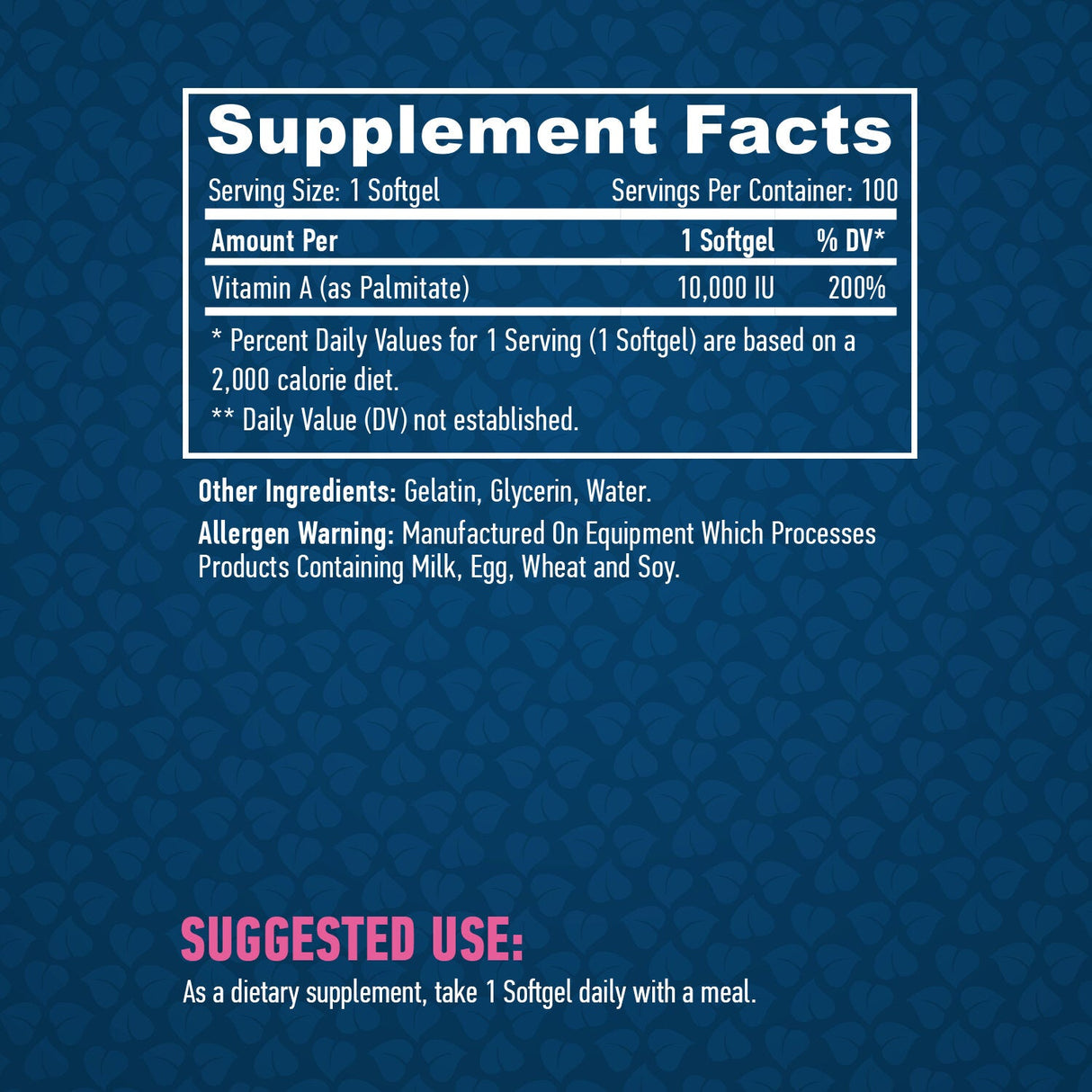 Vitamin A 10,000 IU / 100 Softgels - Nutra Best Europe