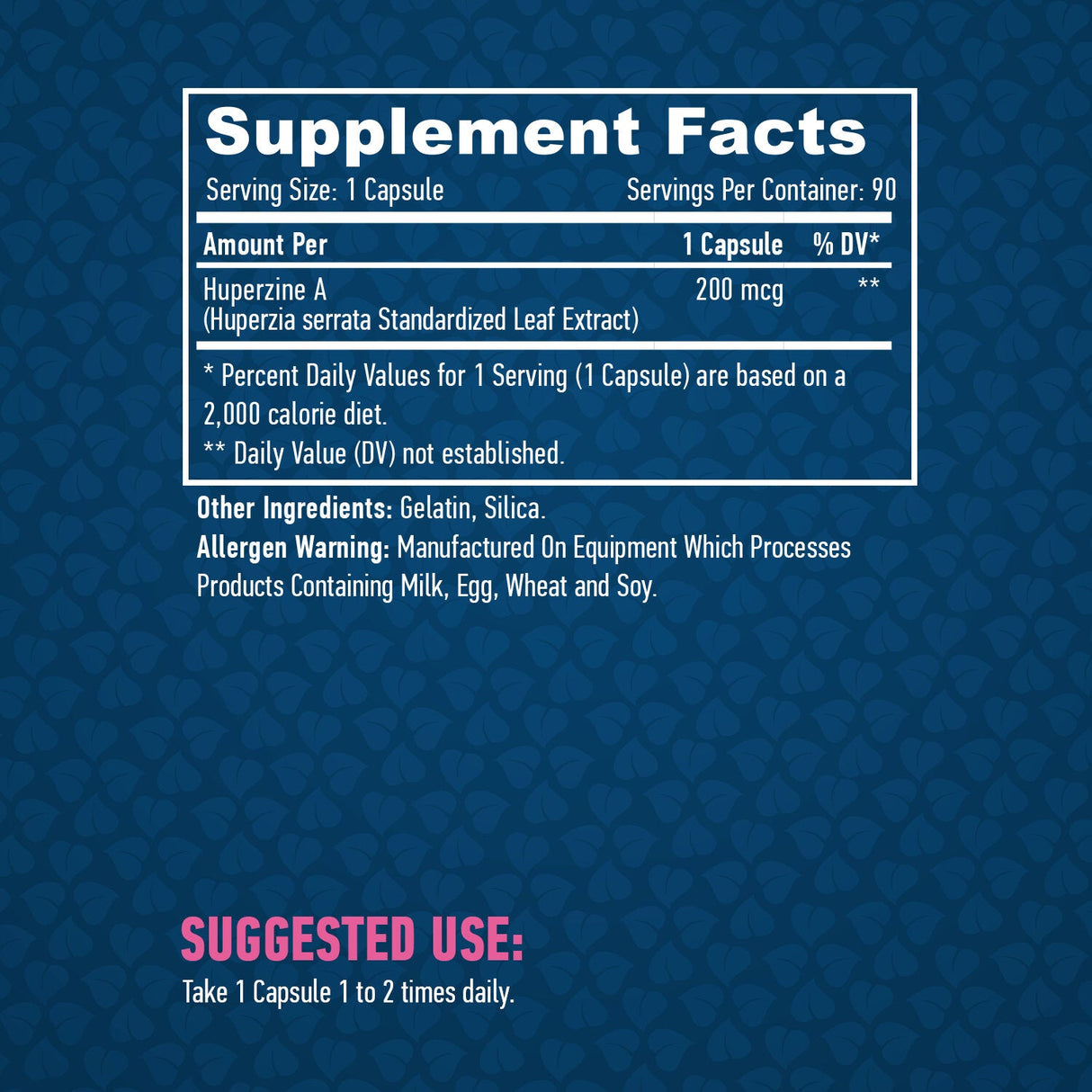 Huperzine A 98% Extract 200mcg / 90 Caps - Nutra Best Europe