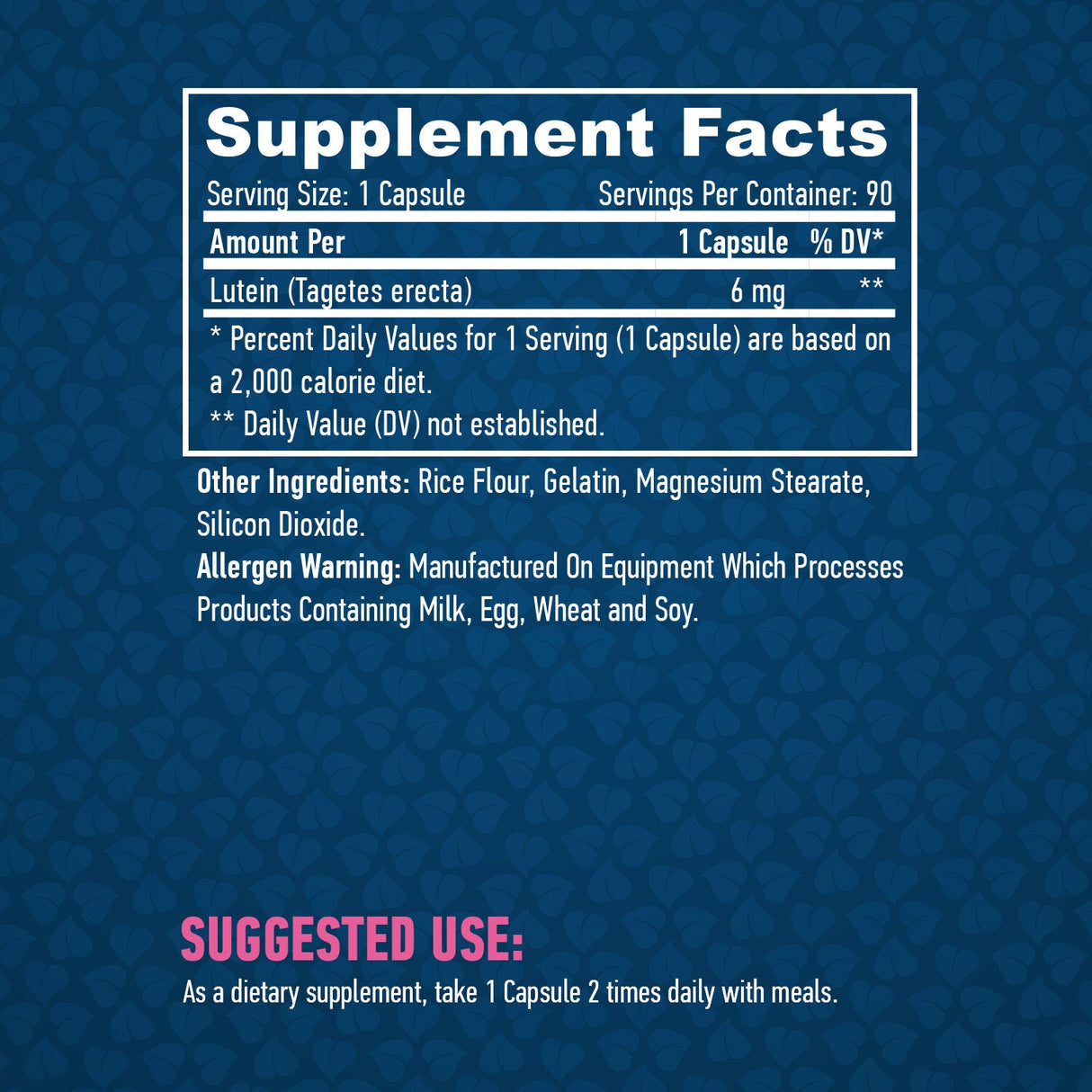 Lutein 6mg. / 90 caps. - Nutra Best Europe