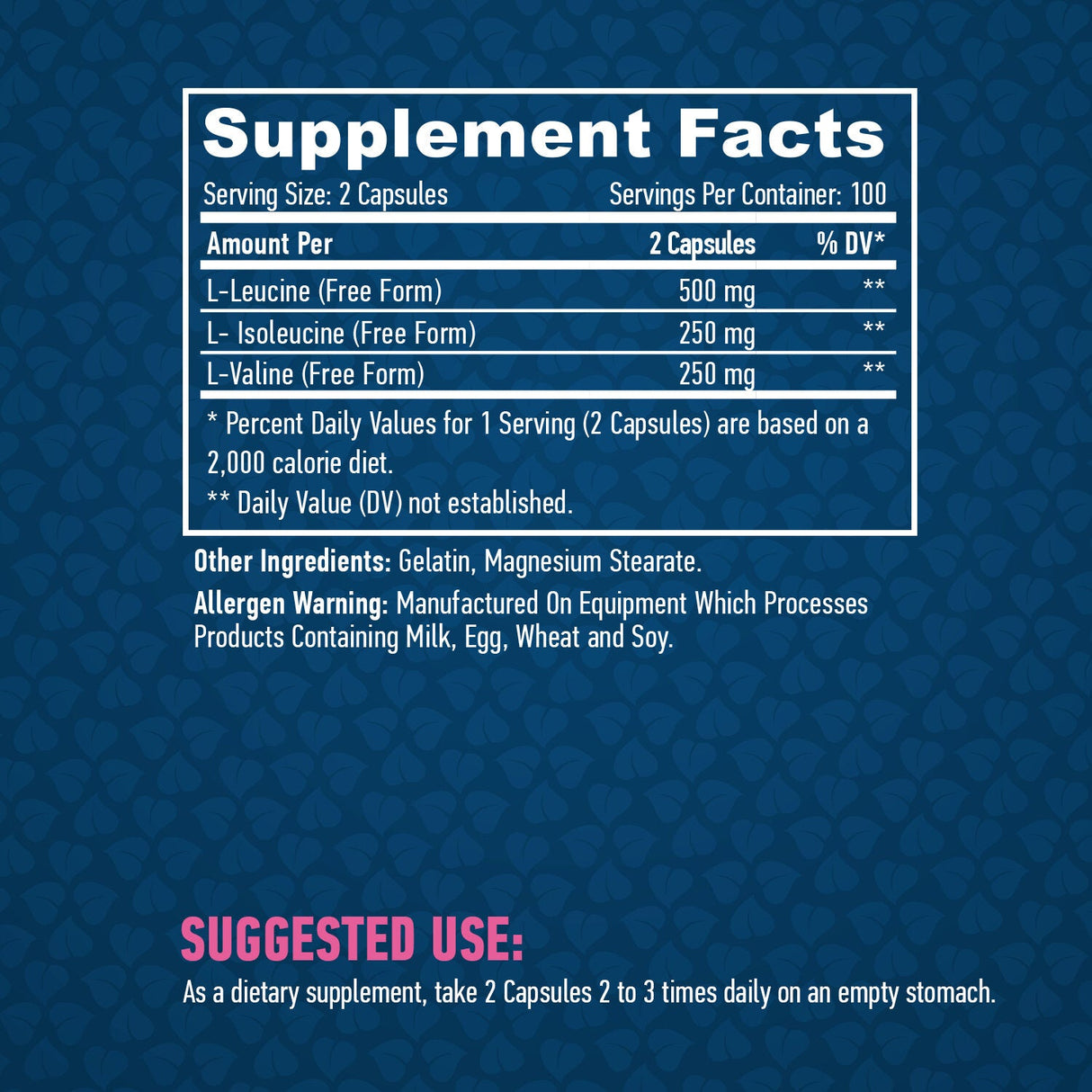 Sports BCAA 2:1:1 500mg / 200 Caps - Nutra Best Europe