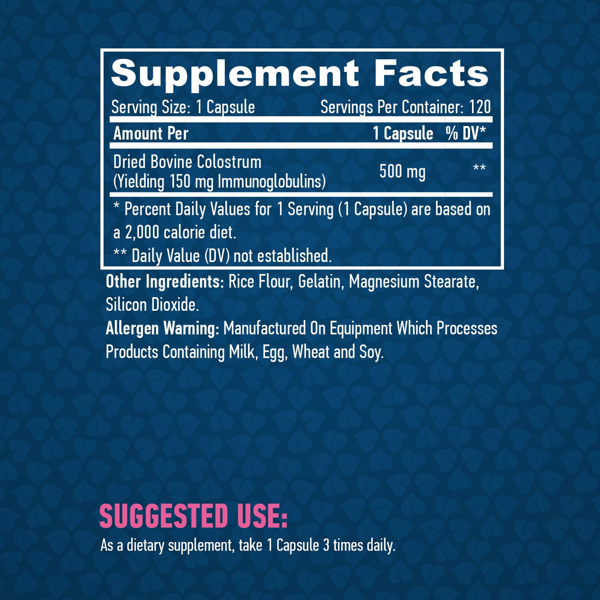 Colostrum 500mg / 120 Caps. - Nutra Best Europe