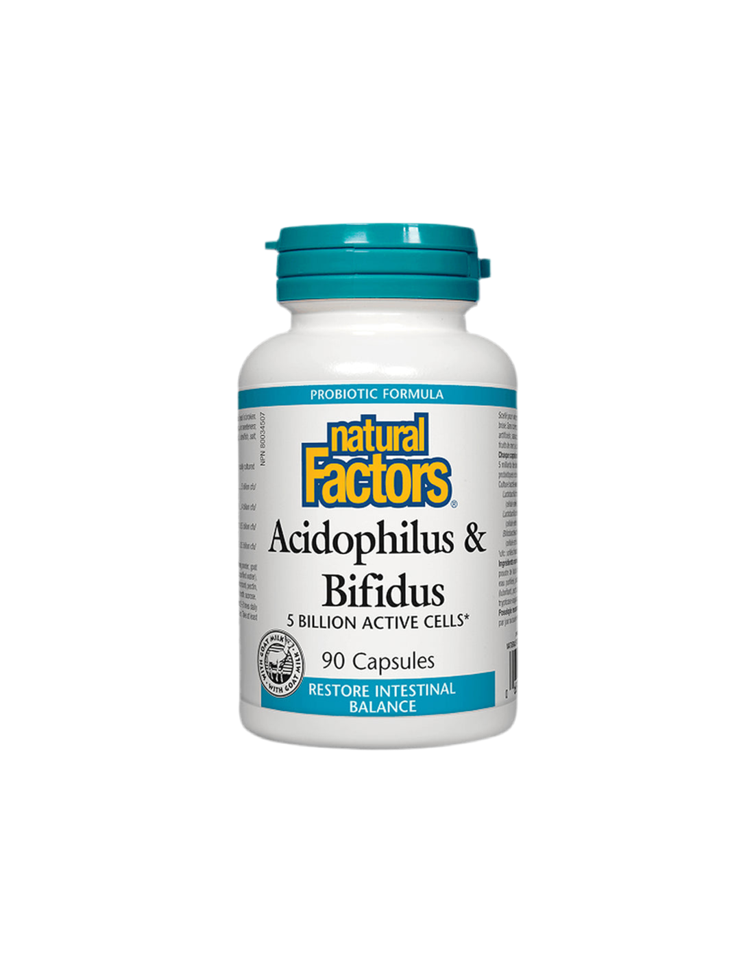 Acidophilus & Bifidus | 5 Billion Active Cells - 90 capsules - Nutra Best Europe