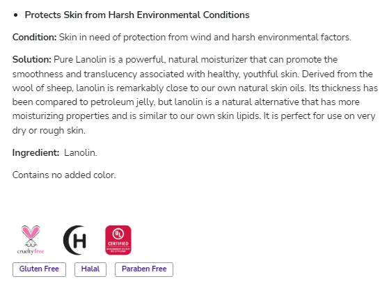 Lanolin | 100% Pure - 198 grams - Nutra Best Europe