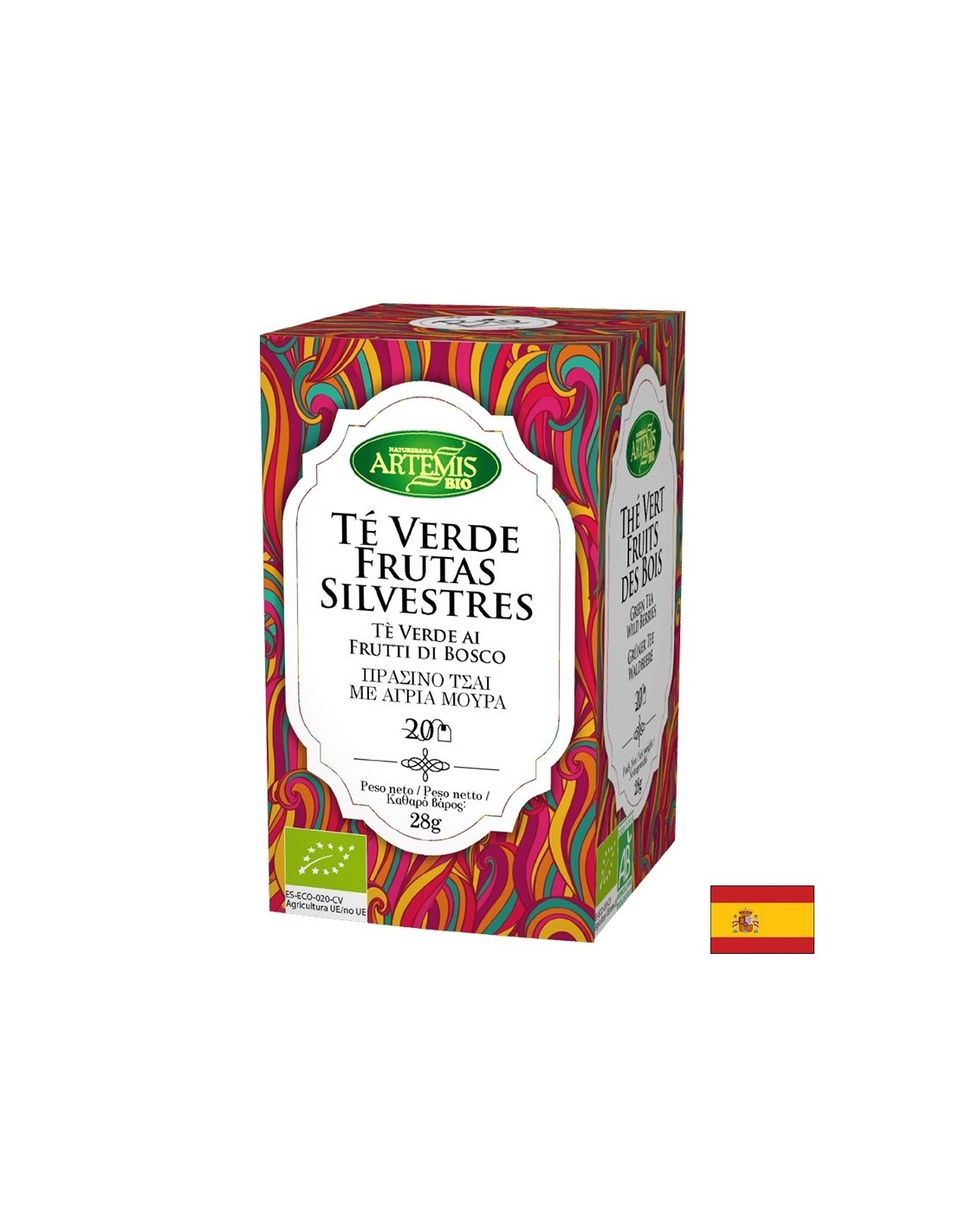 Zöld tea málna aromával, BIO, 20 filteres zacskó