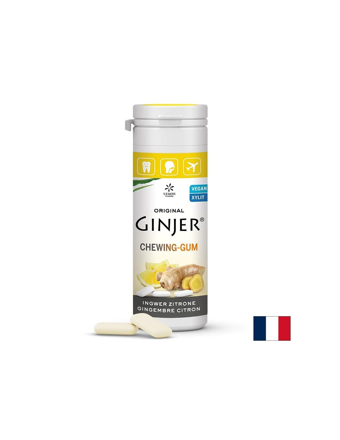 Gyömbéres rágógumi citrommal (20 db) <tc>Lemon Pharma</tc>