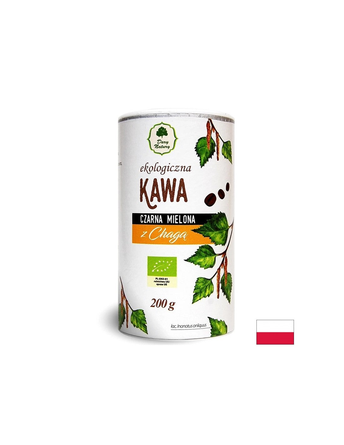Fekete kávé Chaga Bio-val, 200 g