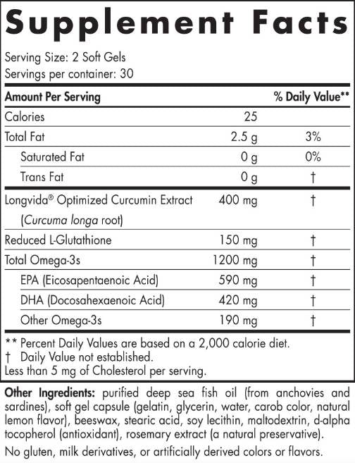 Omega Curcumin 1200mg - 60 Gel capsules - Nutra Best Europe