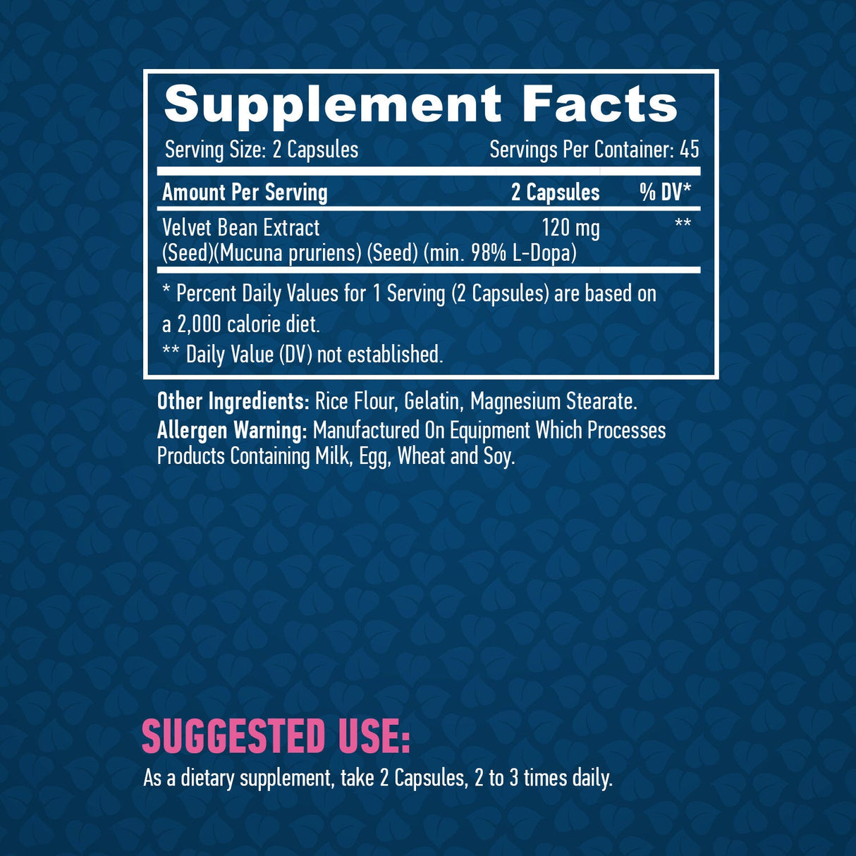 L-DOPA /Mucuna Pruriens Extract/ 90 Caps. - Nutra Best Europe