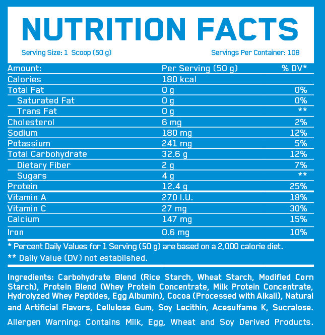 Mass Build Gainer - 5.443 kg - Nutra Best Europe