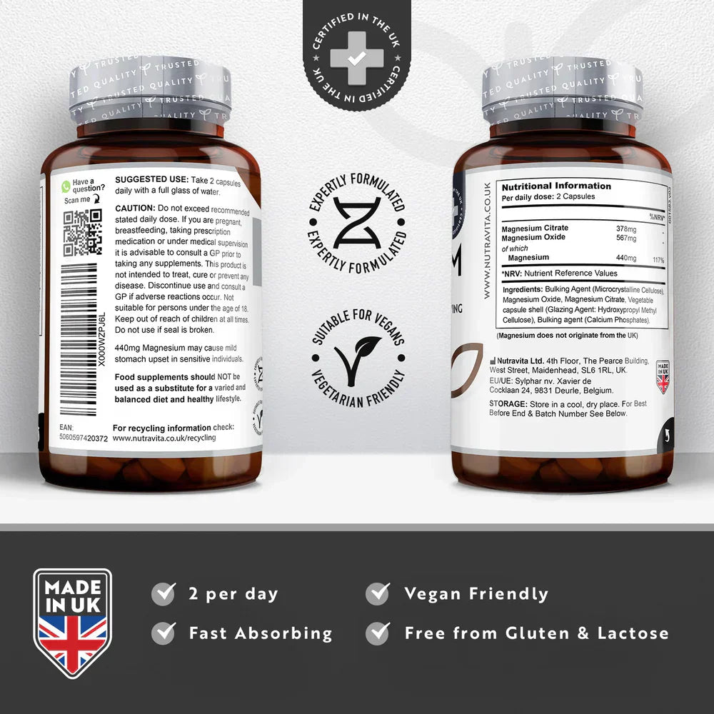 Magnézium 220 mg (kétkomponensű) - 180 kapszula