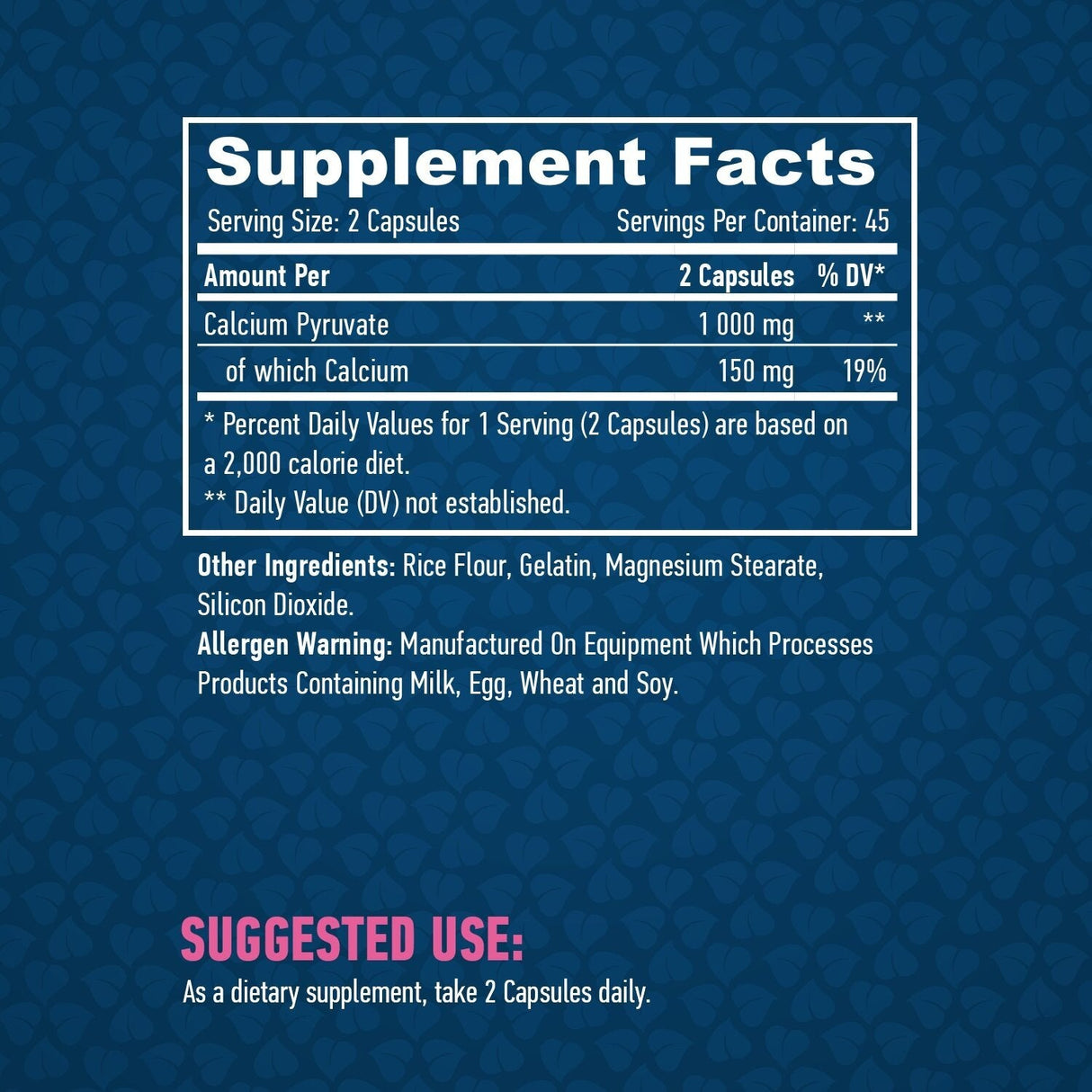 Pyruvate 500mg. / 90 Caps. - Nutra Best Europe