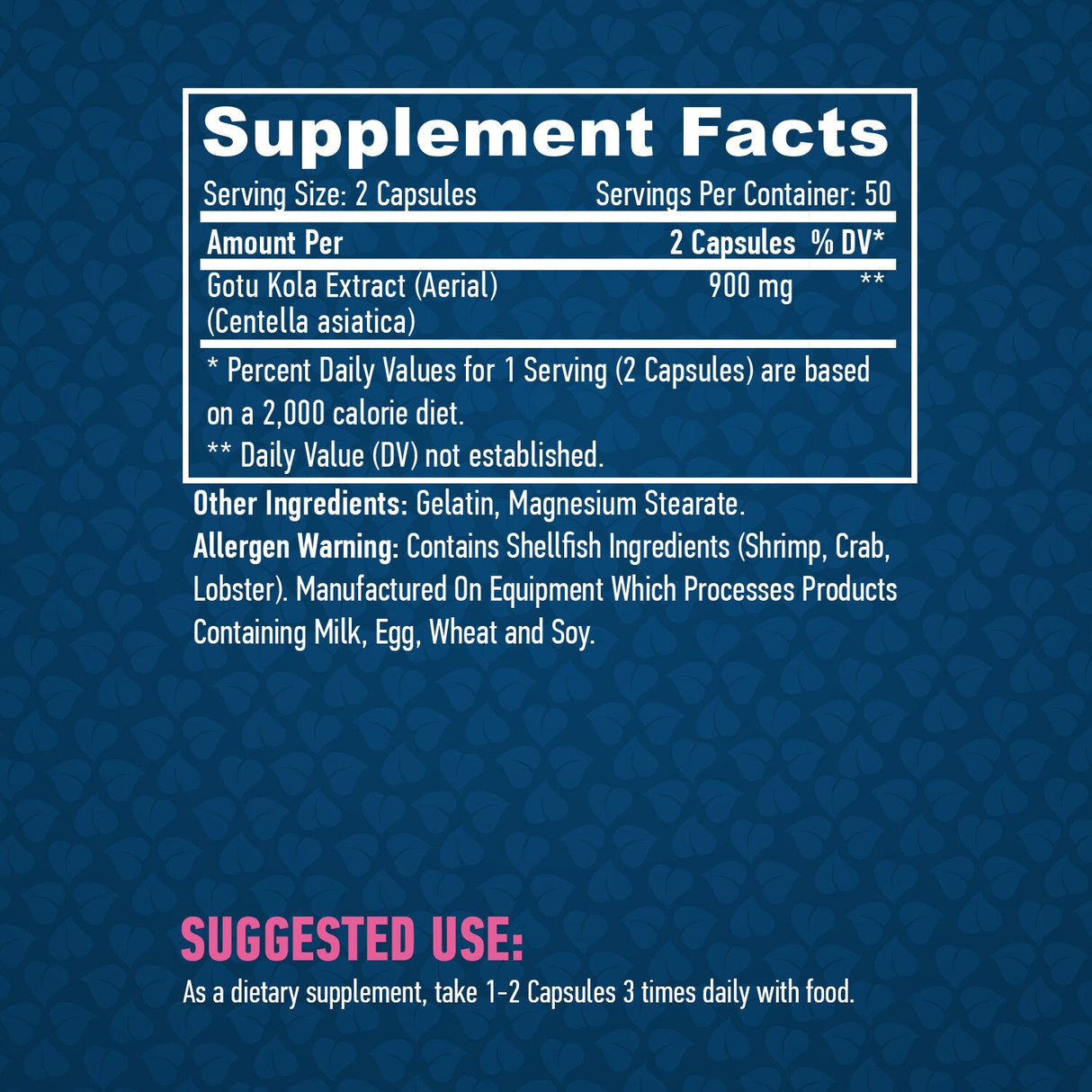 Gotu Kola Extract / 100 Caps. - Nutra Best Europe