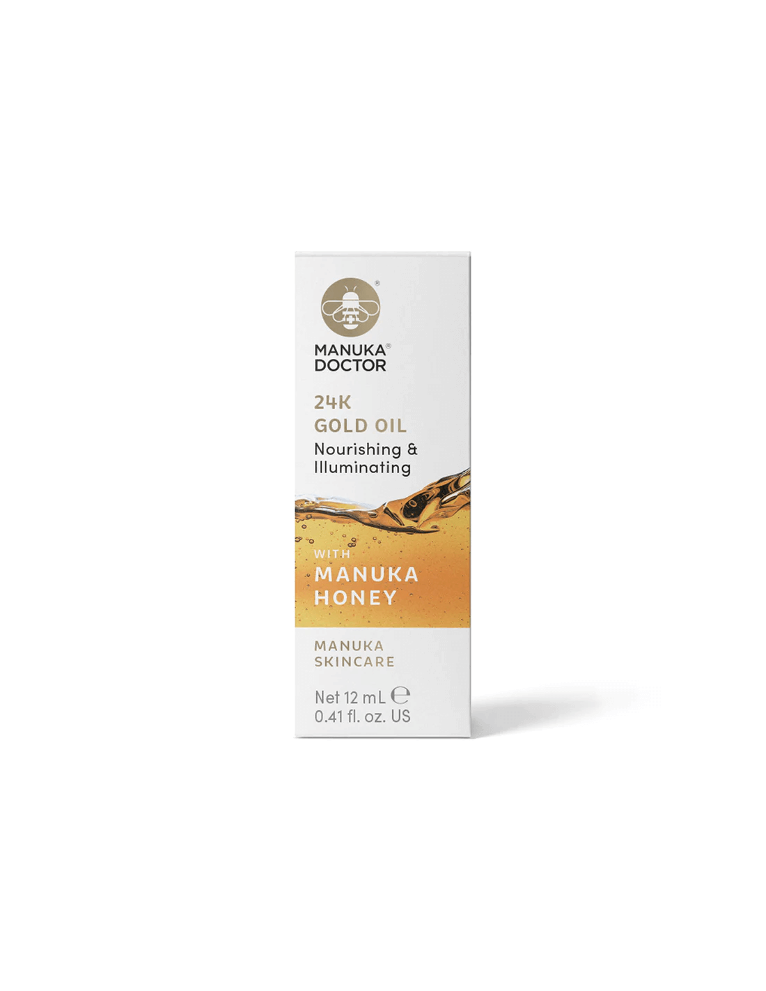 24K arany olaj Manuka mézzel - Arcápoló olaj 24K arannyal és manuka mézzel, 12 ml