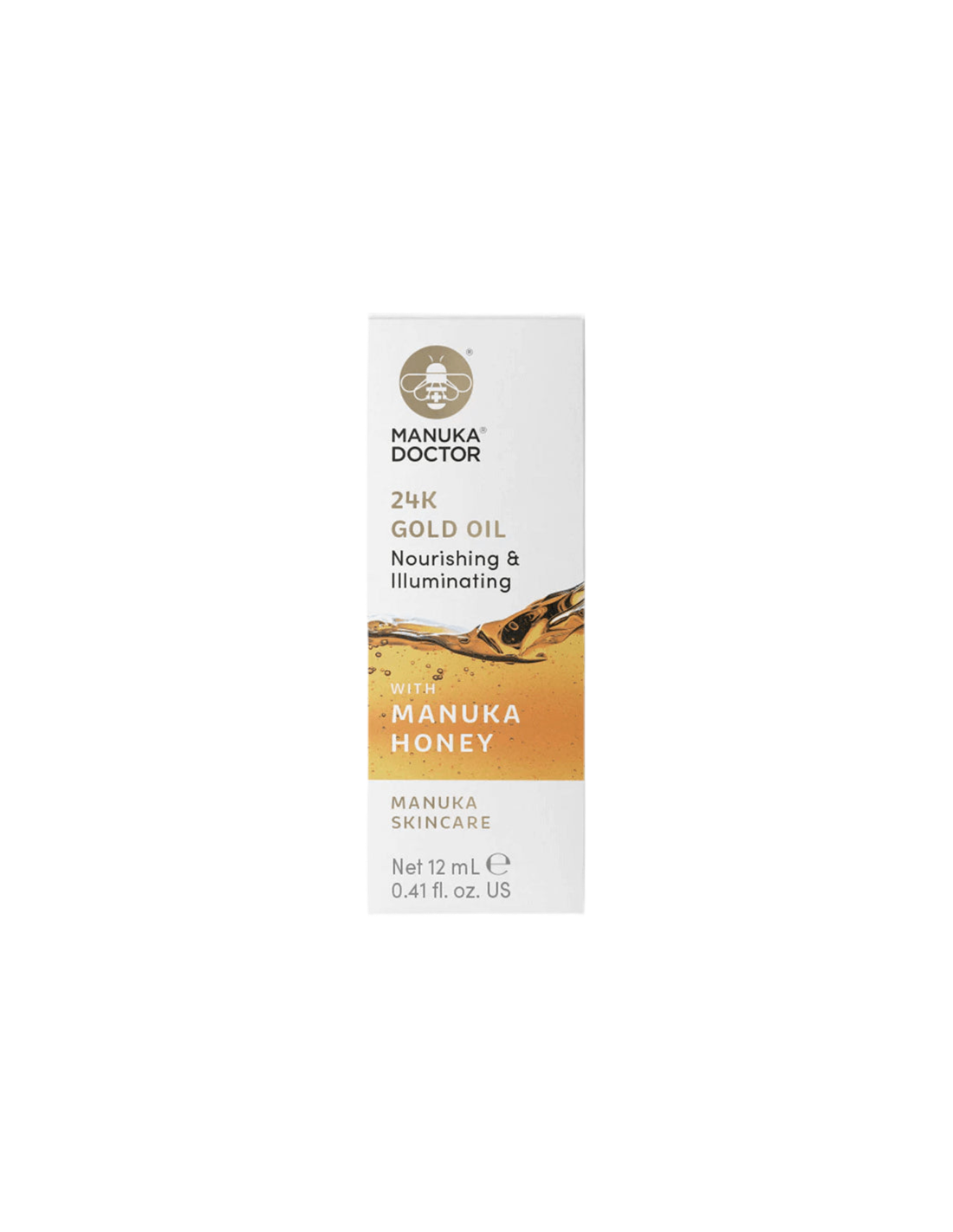24K arany olaj Manuka mézzel - Arcápoló olaj 24K arannyal és manuka mézzel, 12 ml