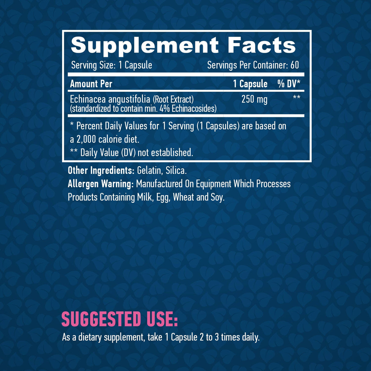 Echinacea 250mg. / 60 Caps. - Nutra Best Europe