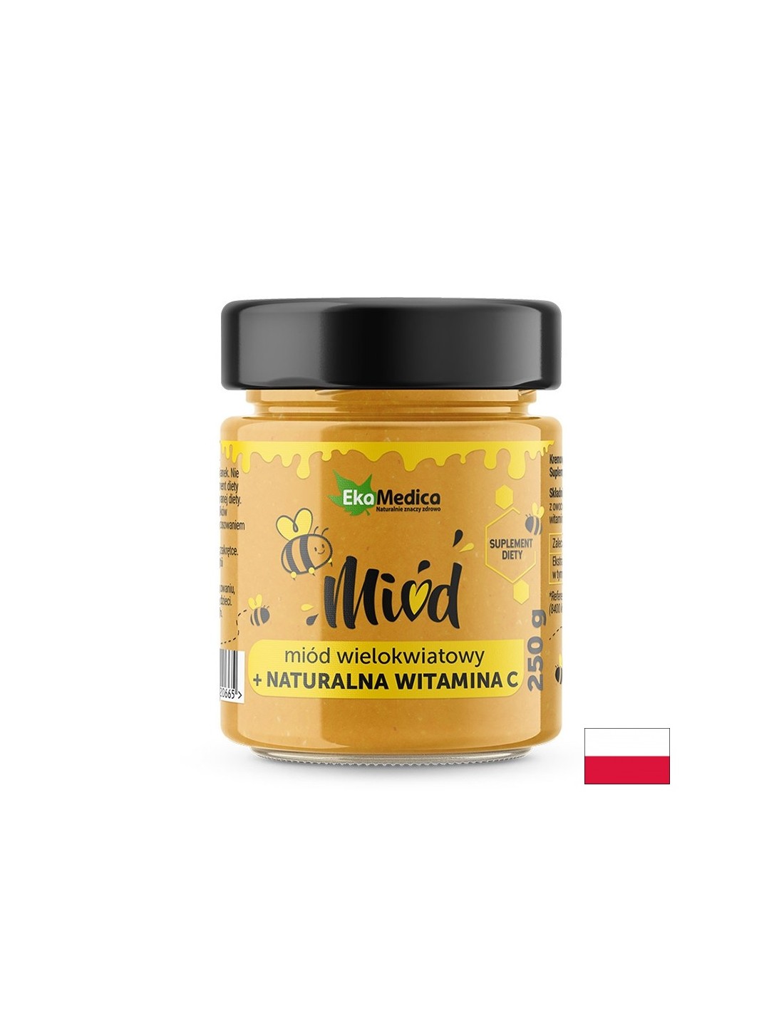 Többszínű, sokszínű méz természetes C-vitaminnal, 250g EkaMedica