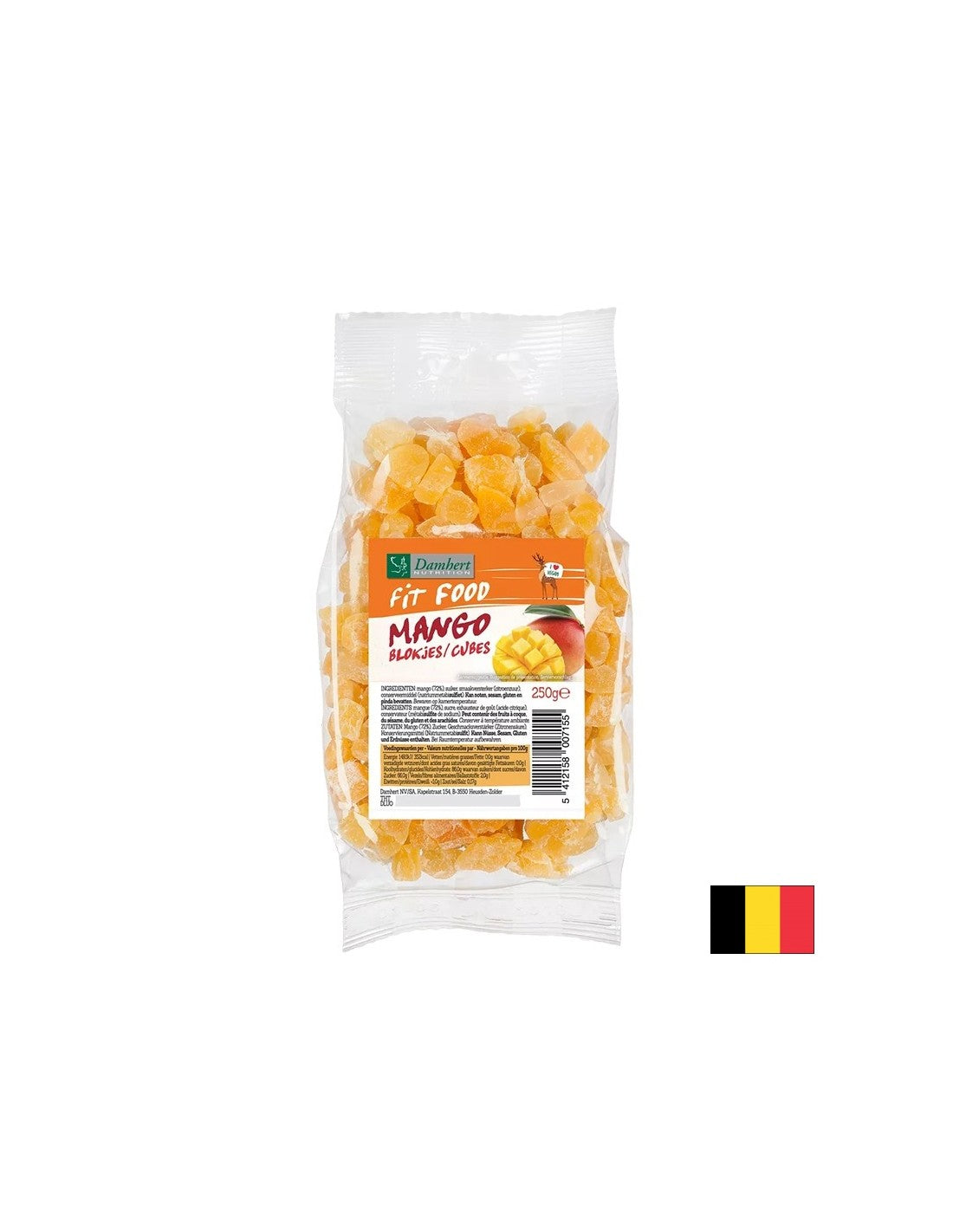 Szárított mangó kockára vágva, 250 g