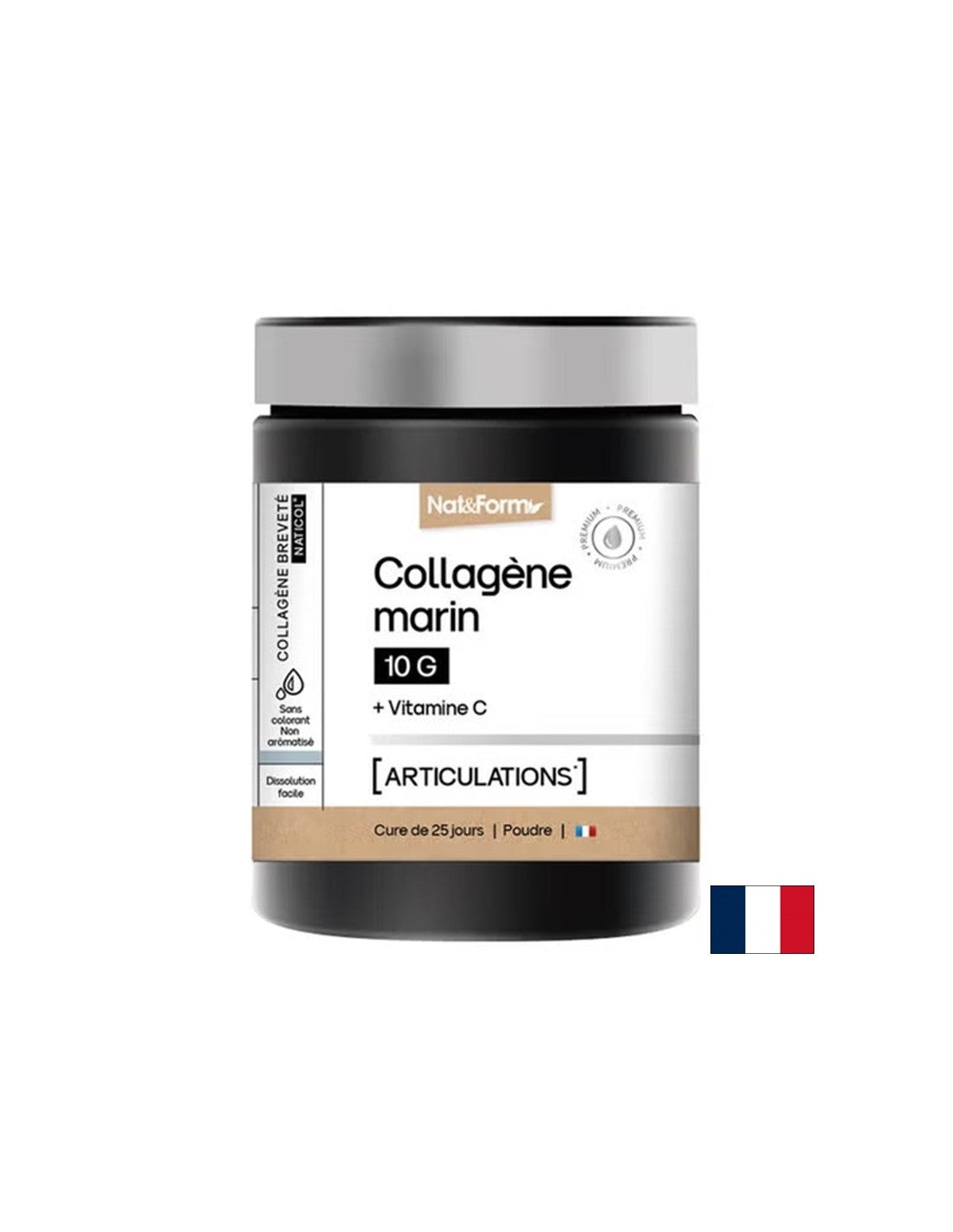 Haj és bőr - Hidrolizált tengeri kollagén + C-vitamin, 252 g por