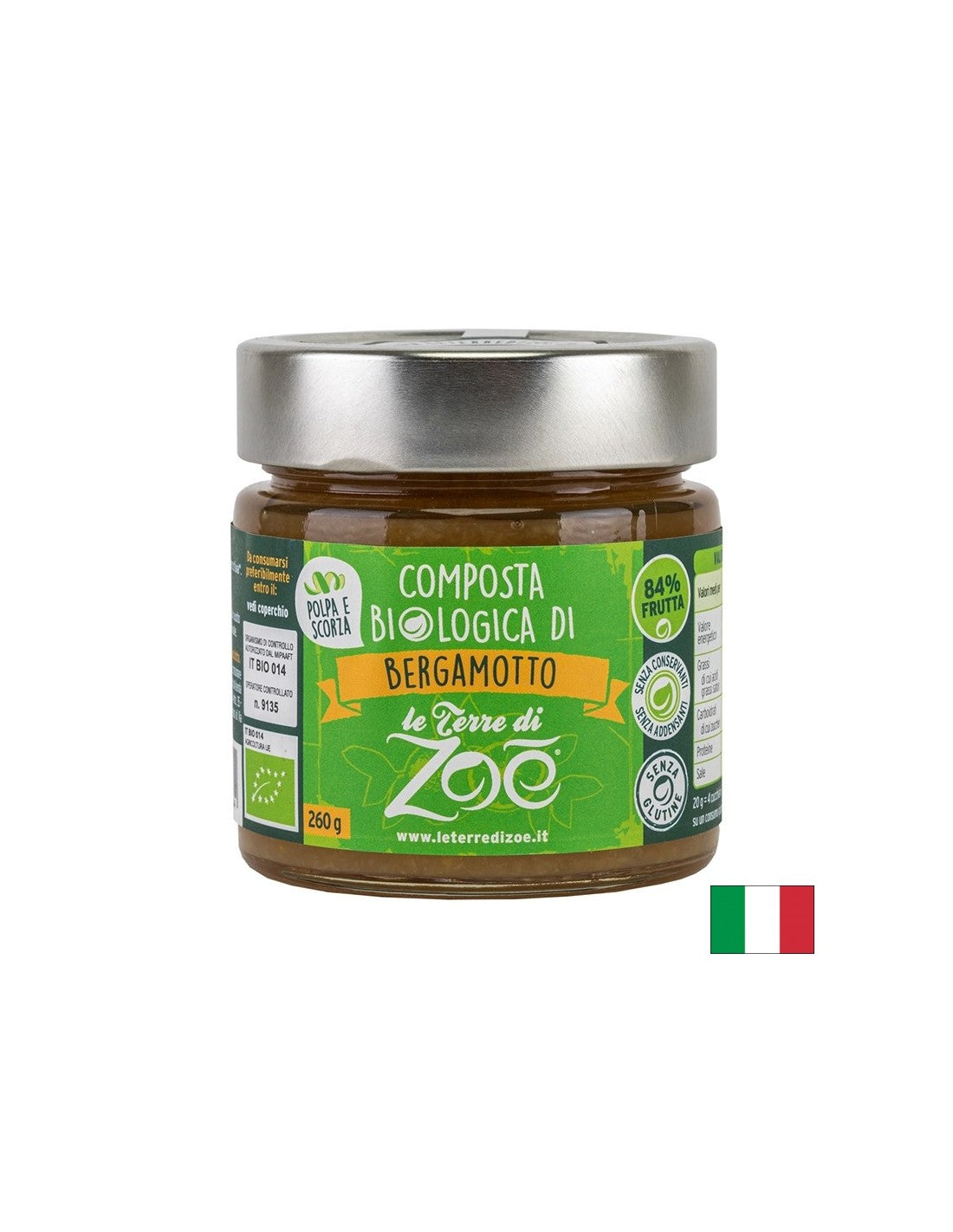 Bio bergamott lekvár, 260 g