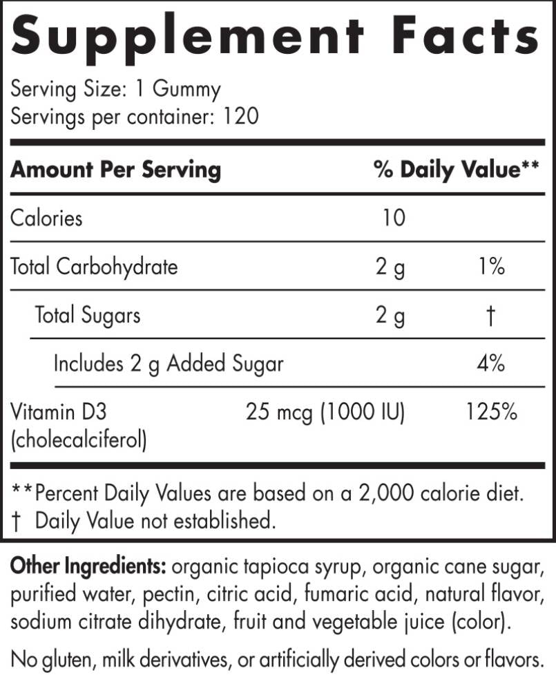Vitamin D3 Gummies Sport 1000 IU - 120 gummies - Nutra Best Europe