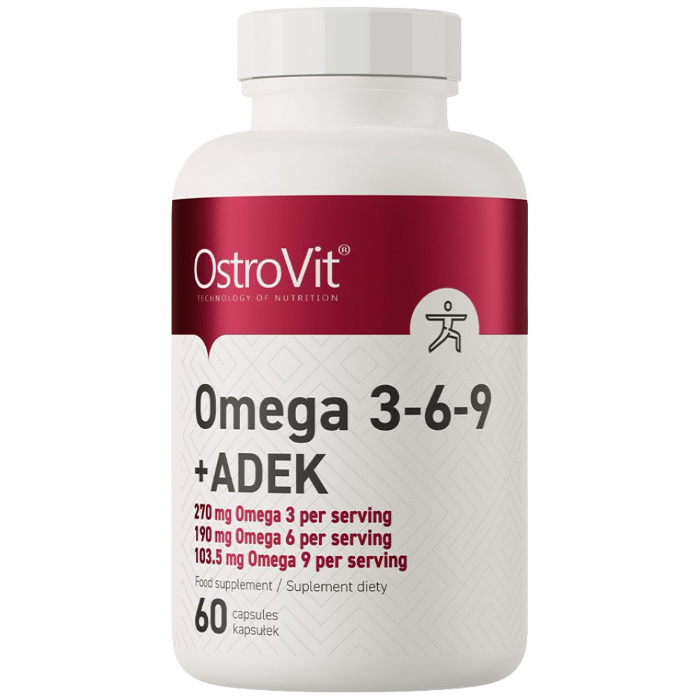 Omega 3-6-9 + ADEK | Vitamin A + D + E + K 60 Gel capsules - Nutra Best Europe