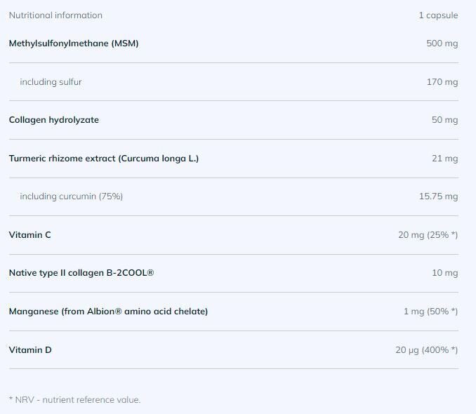 Artikon MSM 30 capsules - Nutra Best Europe