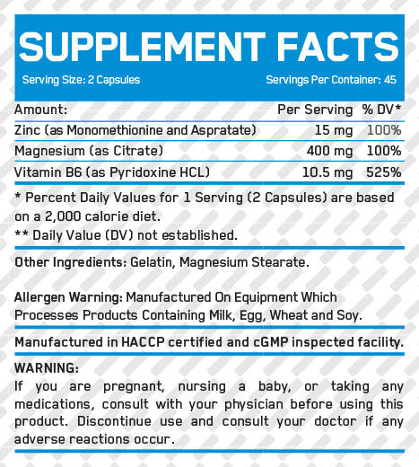 ZMA / 90 Caps - Nutra Best Europe