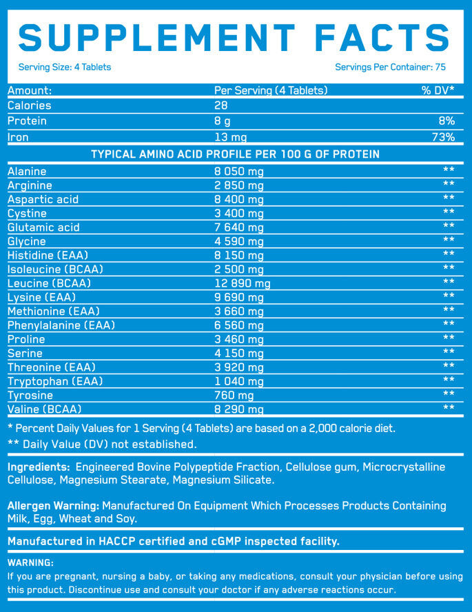Cryo Beef Amino 8000mg / 300tabs. - Nutra Best Europe