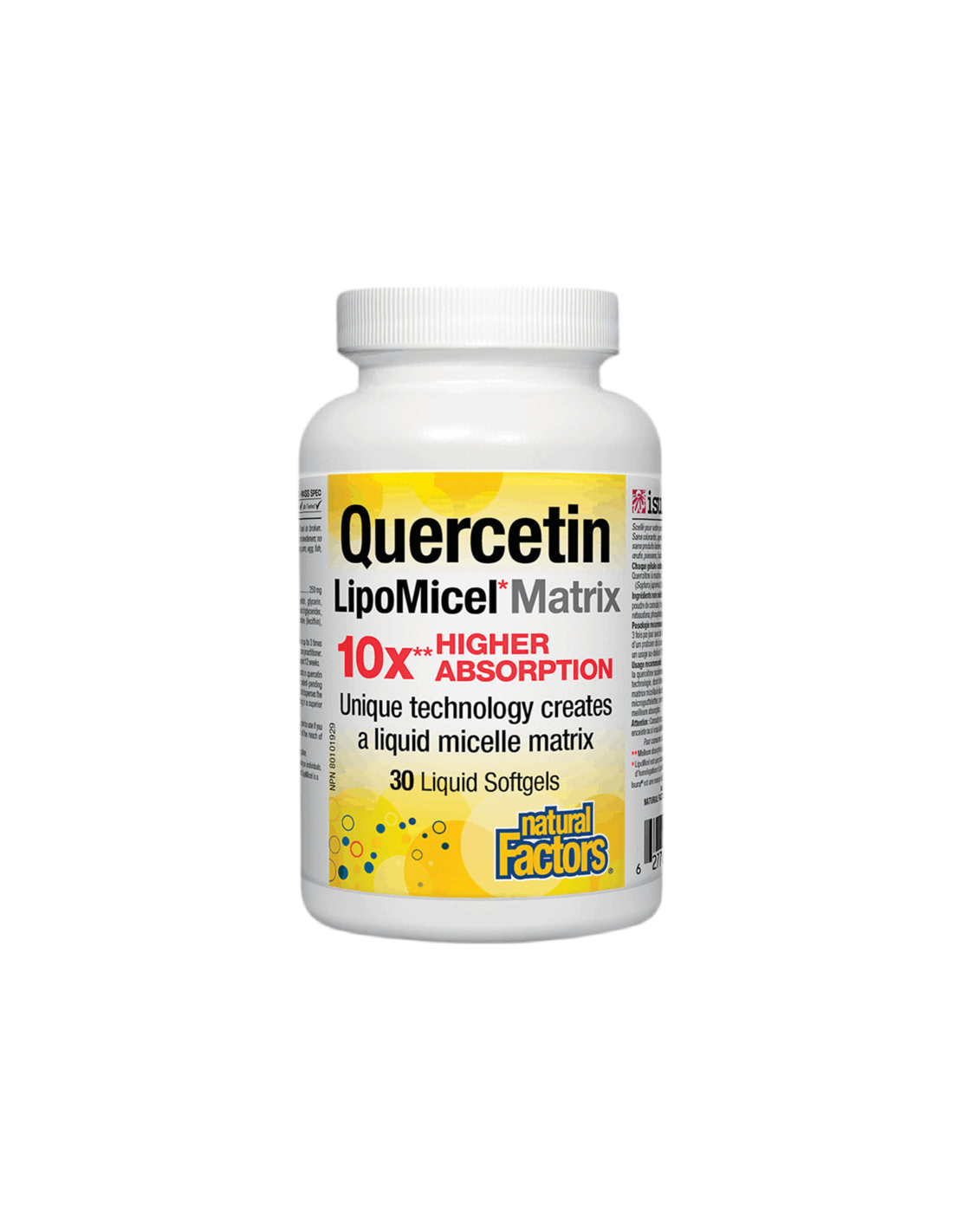 Quercetin 250 mg LipoMicel Matrix - 30 Gel capsules - Nutra Best Europe