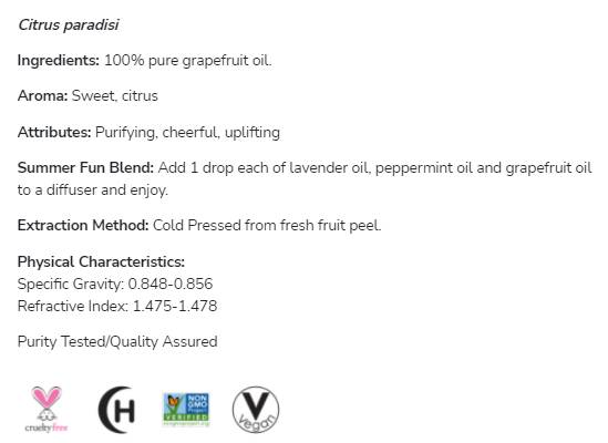 Grapefruit Oil | 100% Pure Citrus Paradisi - 30 ml - Nutra Best Europe