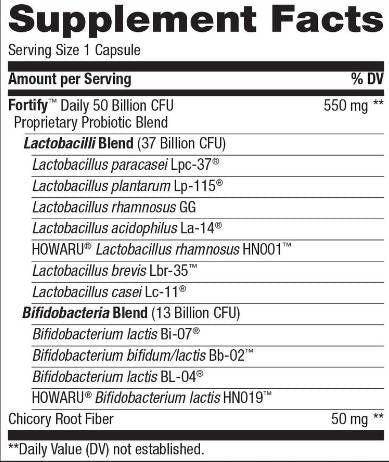 Fortify Women`s 50 Billion Active Probiotics | Extra Strength - 30 capsules - Nutra Best Europe