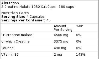 3-Kreatin-malát 1250 XtraCaps - 180 kapszula
