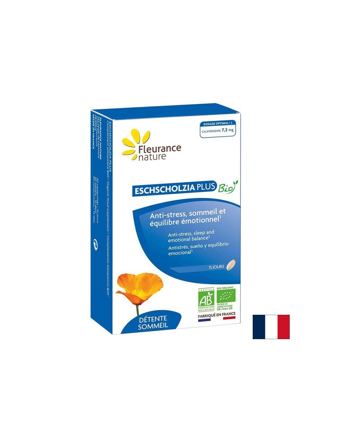 Stressz és álmatlanság - Esholtsia Plus, 30 tabletta Fleurance Nature