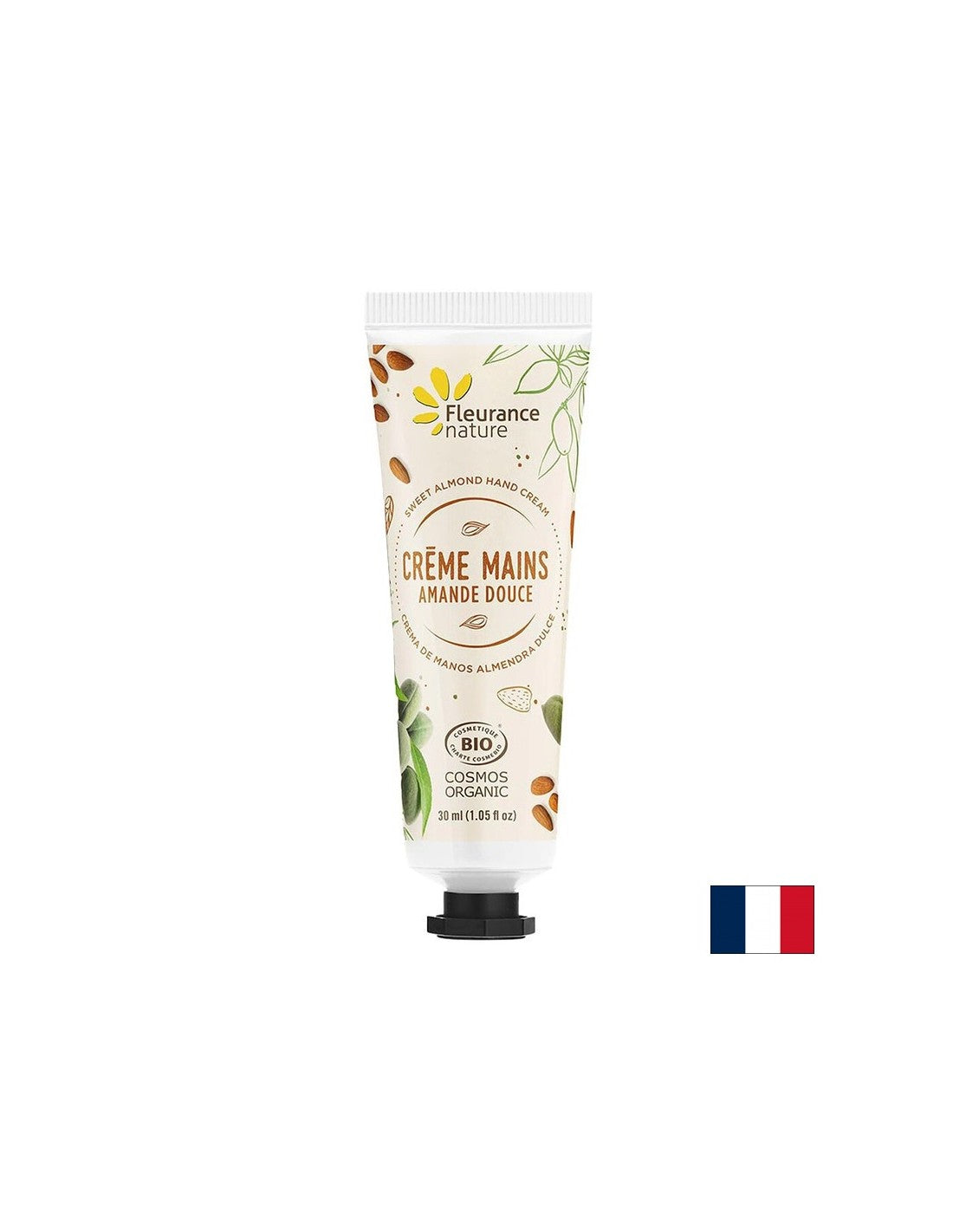 Kézkrém édes mandula olajjal, shea vajjal, aloe verával, 30 ml Fleurance Nature
