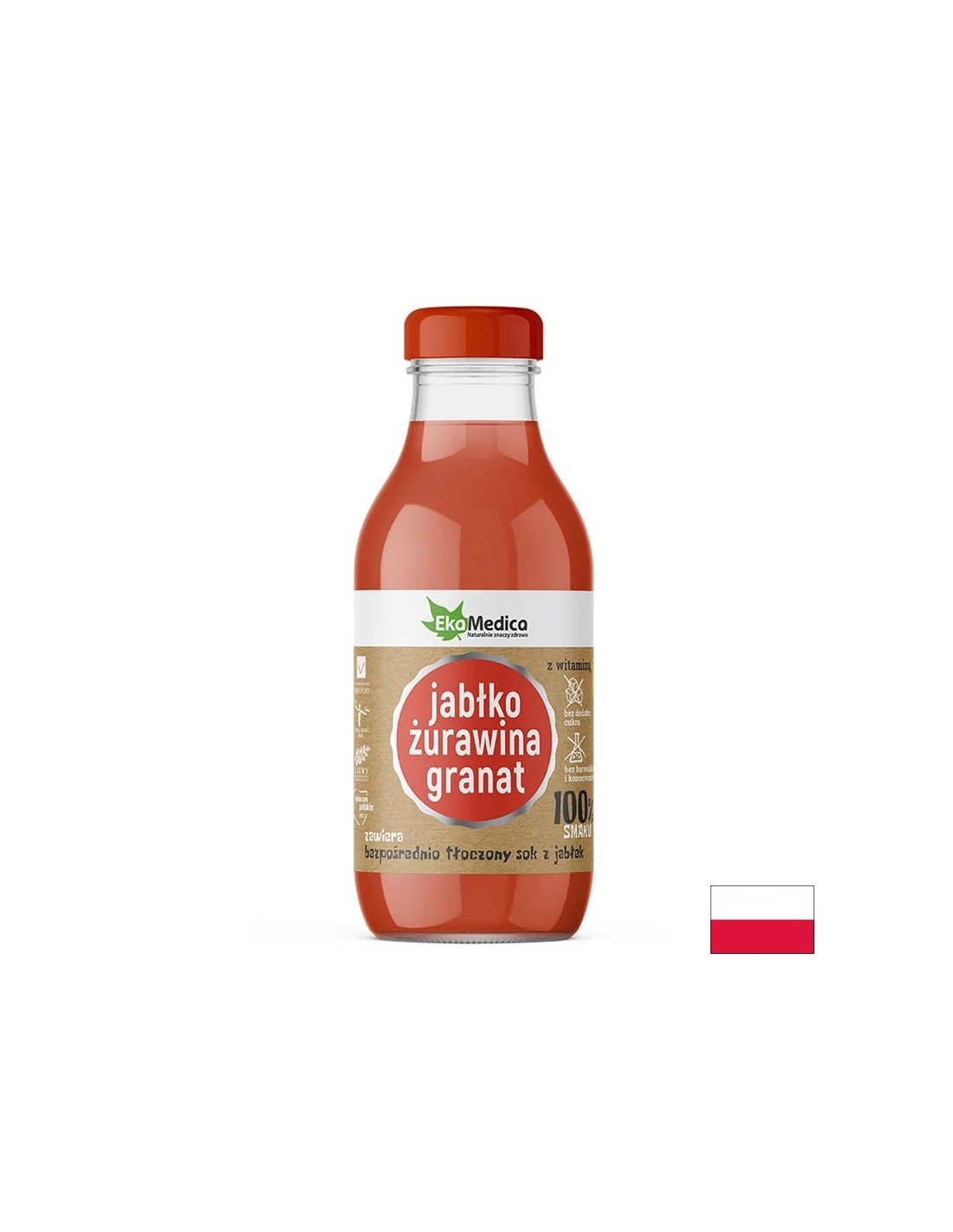 Alma-, áfonya- és gránátalmalé - Immun- és antioxidáns védelem, 300 ml