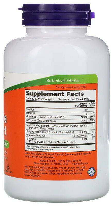 Prostate Support - 180 Gel capsules - Nutra Best Europe