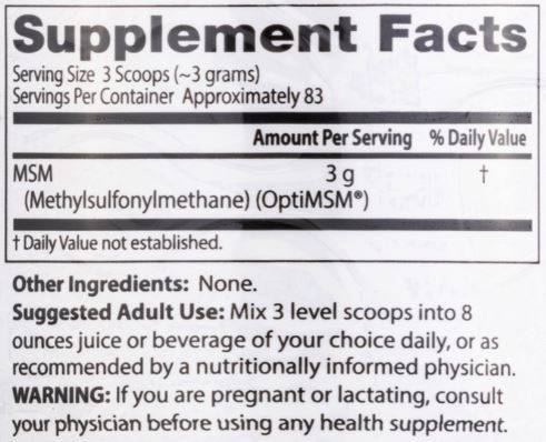 MSM Powder - 250 grams - Nutra Best Europe