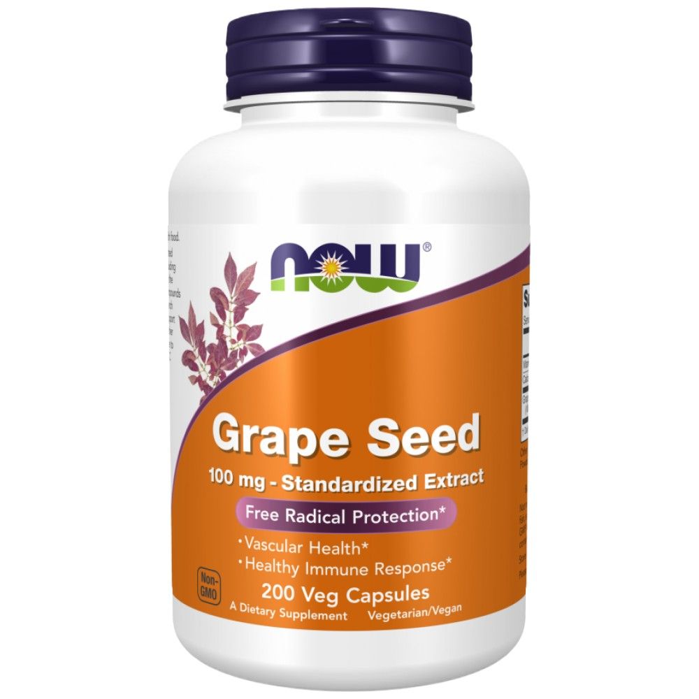 Grape Seed 100mg | Standardized Extract - 200 capsules - Nutra Best Europe