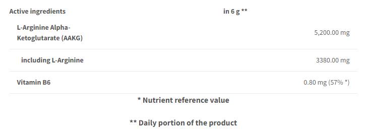 AAKG Powder | with Vitamin B6 - 240 grams - Nutra Best Europe