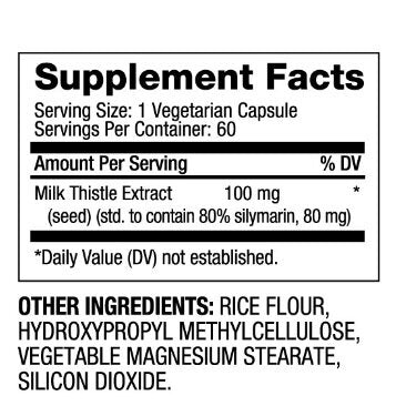 Milk Thistle 100 mg / 60 Caps - Nutra Best Europe