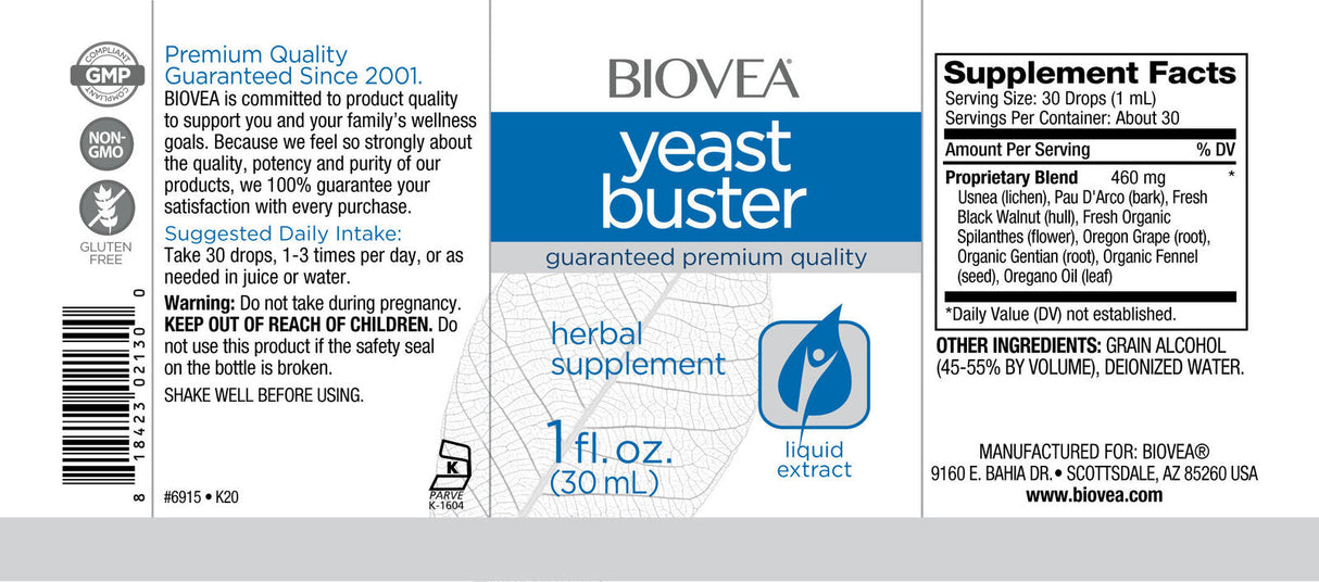 Yeast Buster Liquid Drops / 30 ml - Nutra Best Europe
